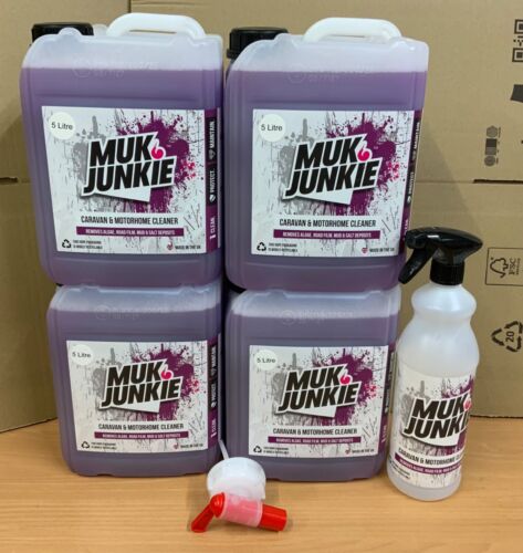20 litre Muk Junkie Campervan Cleaner Wash removes Algae,Road film Mud etc - Afbeelding 1 van 11