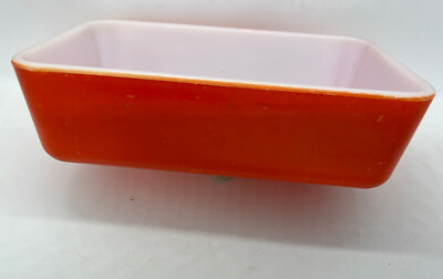 食器 McKee Vintage McKee Red Refrigerator Dish Rectangular Glassware McK