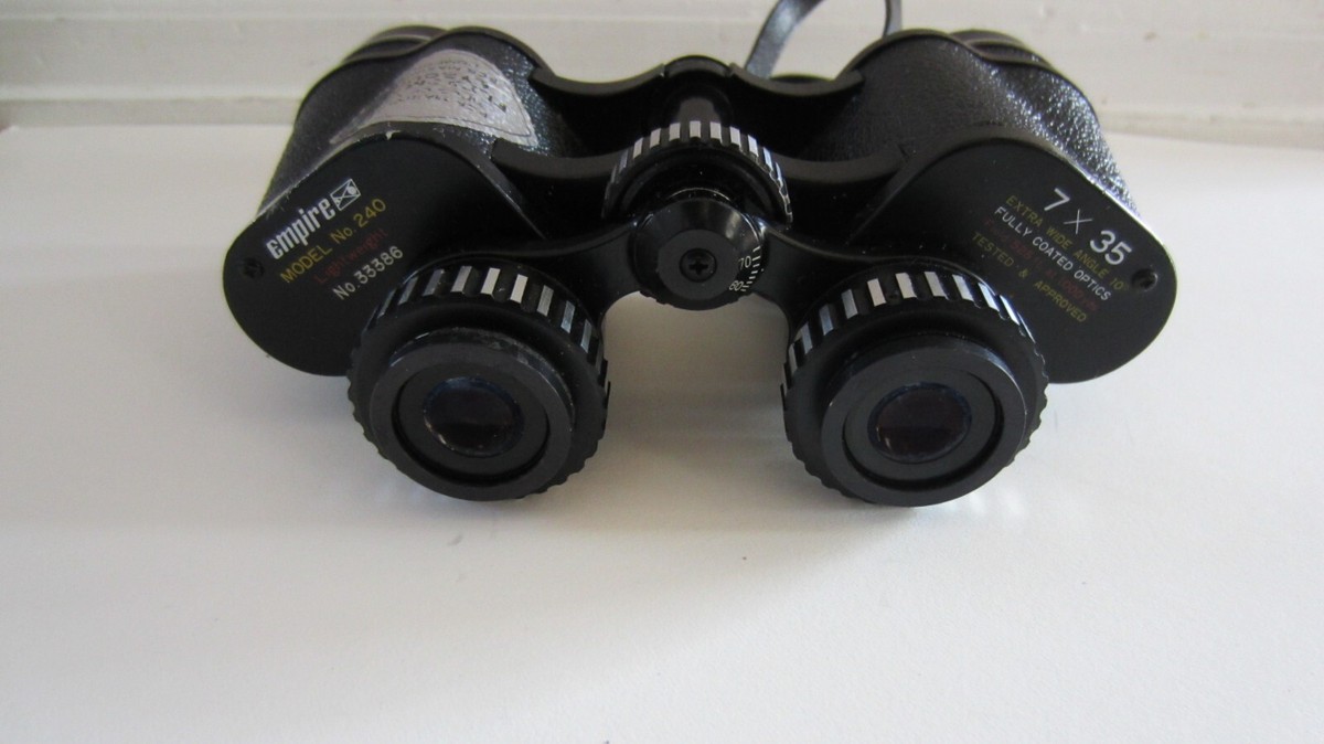 vintage Empire Model 240 Binoculars 7X35 Wide Angle Lightweight