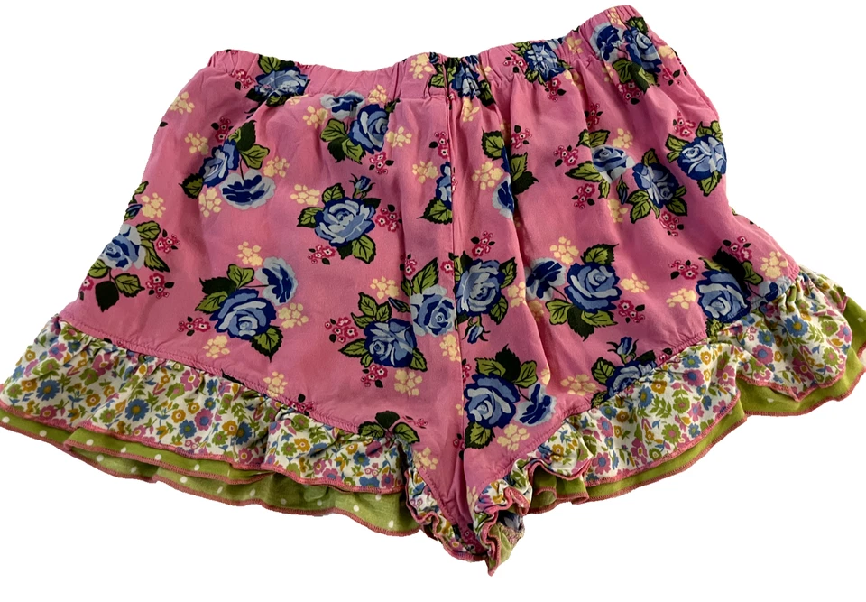 Matilda Jane Visionary SHORTS ONLY  Daydream Pink Blue Floral Ruffle Size 12 - Image 3 of 4