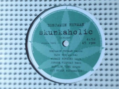 BENJAMIN HERMAN Skunkaholic 7'' SPLATTERED GREEN VINYL MAI SUONATO UNPLAYED!!!