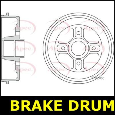 Brake Drum Rear FOR NISSAN NOTE E11 1.4 1.5 1.6 06->12 Diesel Petrol Apec