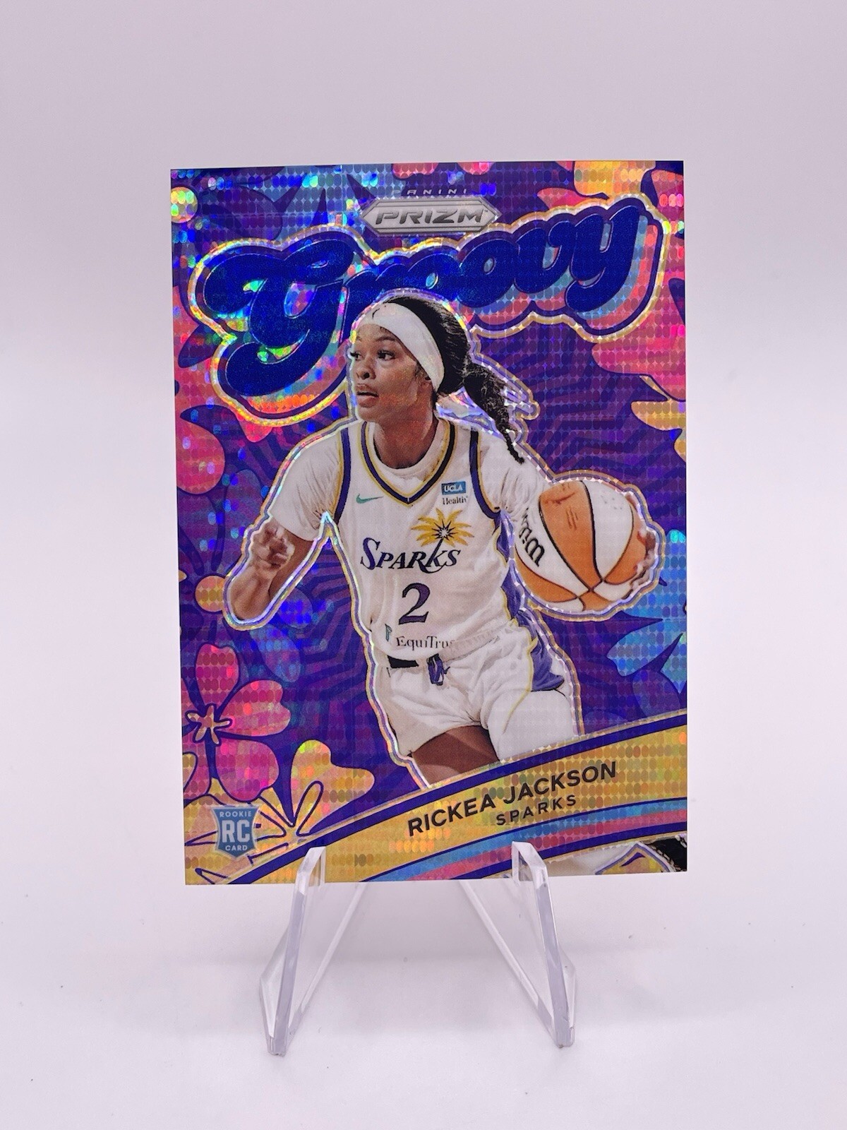 2024 Prizm WNBA Rickea Jackson RC Rookie #14 Groovy Blue Pulsar /199 - LA Sparks