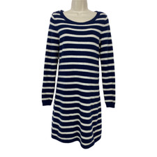 Banana Republic Sweater Dress Womens XS Italian Wool Blend Striped Extra Small