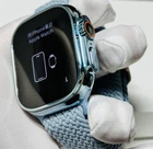 49MM Apple Watch ULTRA 2 Custom Polished SKY BLUE Anodized Fabric Mesh Blue Ban