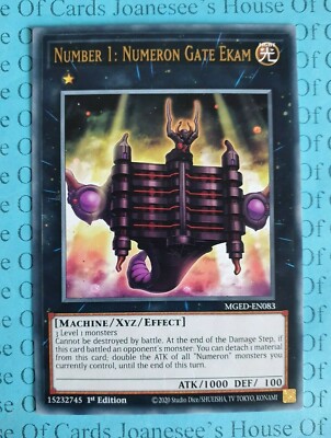 Nummer 1: Numeronentor Ekam MGED-DE083 Gold Rare Yu-Gi-Oh Karte 1. Auflage Neu