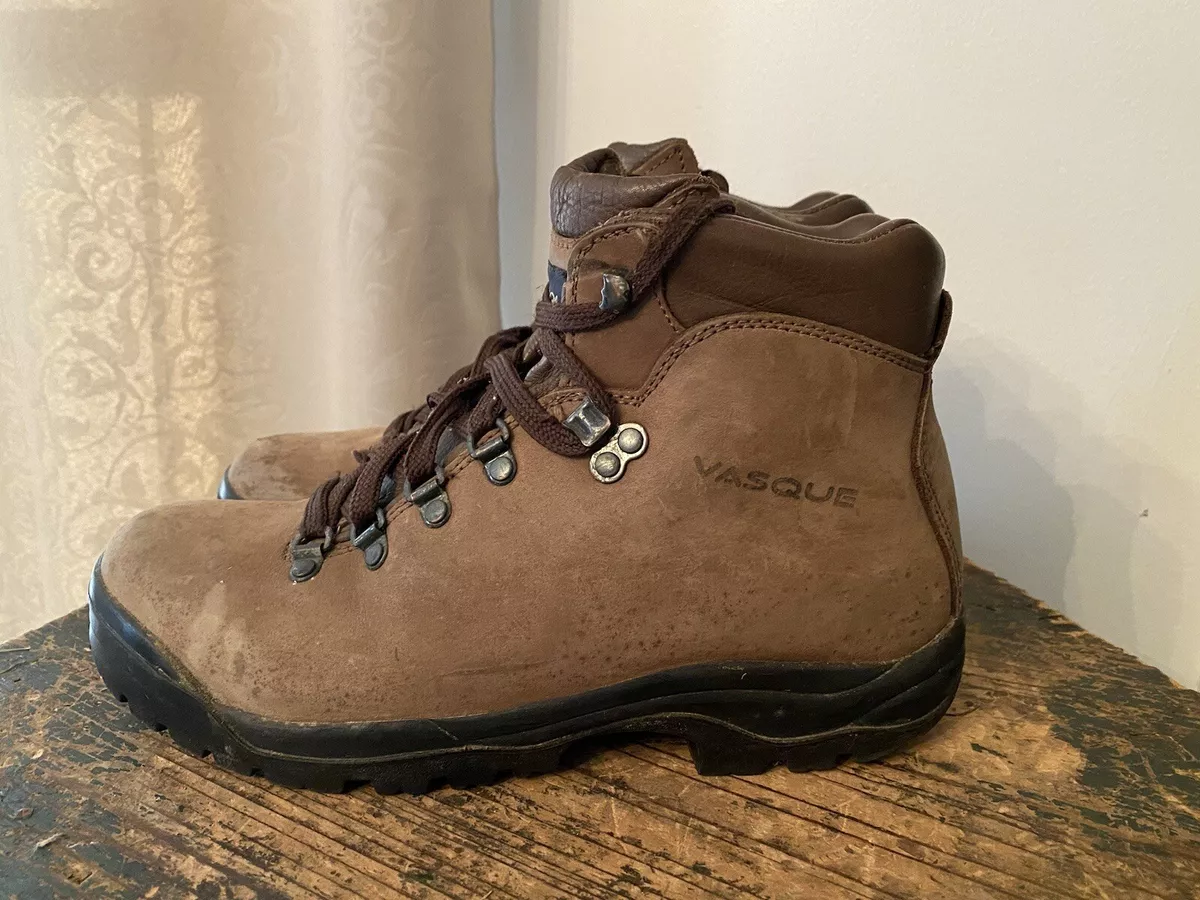 Vintage Vasque Hiking Boots Sundowner 7949 Women s Sz 8 1 2 Gore Tex Italy Brown