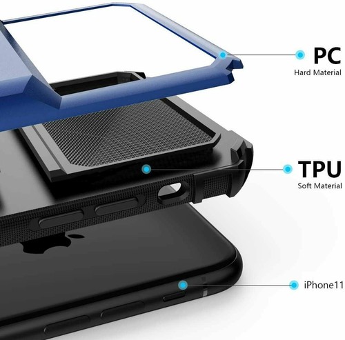 Custodia portafoglio 4 carte di credito ID cover per iPhone 14 13 Pro Max 12 11 XS - Foto 19 di 50