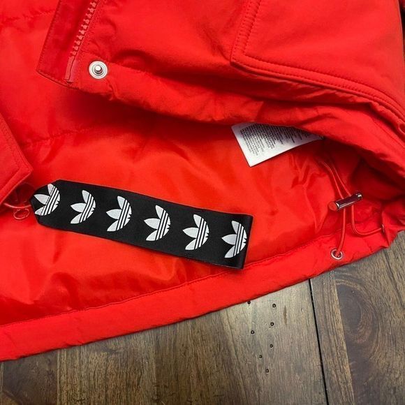 adidas originals stadium coat in red