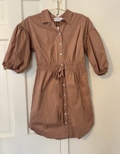 CW Women’s Dress - Everyday Dress Sz Med - Slight Puff Sleeve Button Down Dress