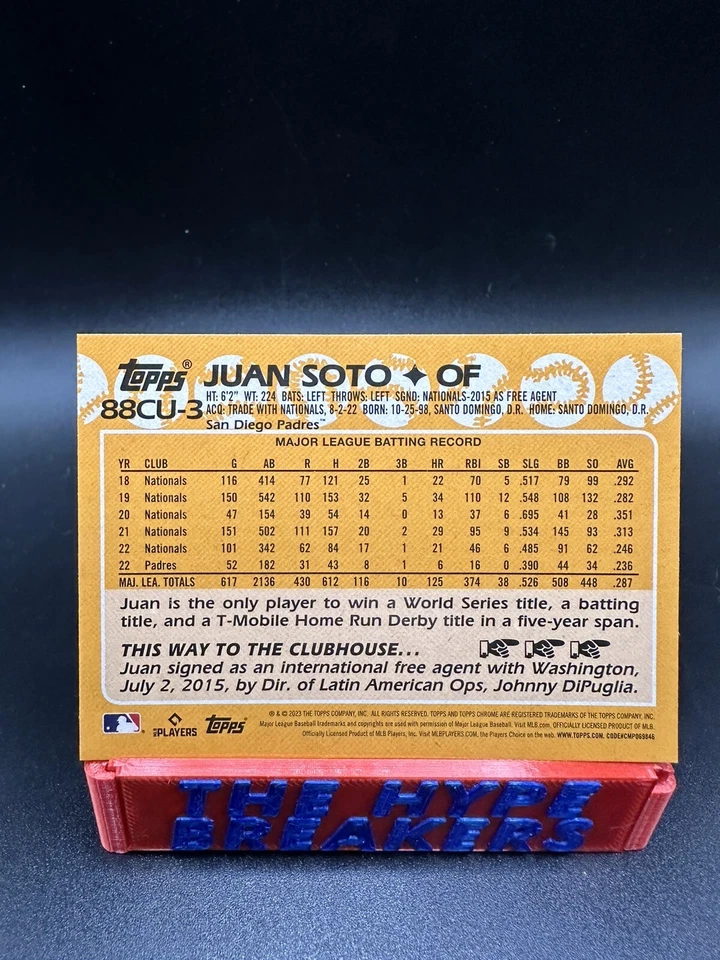 Juan Soto 1988 Refractor 2023 Topps Chrome Update 35th Anniversary New York Yank - Image 2 of 2