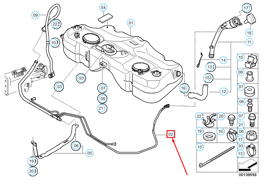 NEW MINI COOPER R55 CLUBMAN FUEL FEED LINE 16122752553