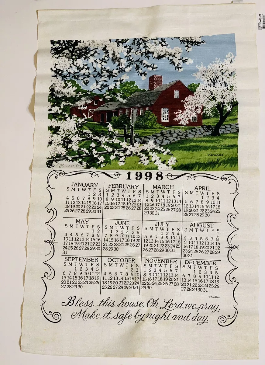 Vintage linen calendar towels hot sale