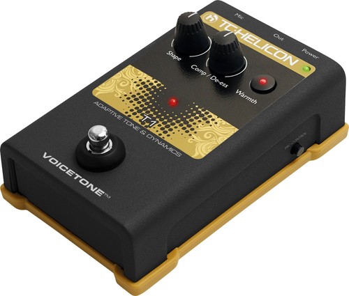 TC Helicon VOICETONE T1 Single-Button Stompbox for Studio Mastered Vocal Tone