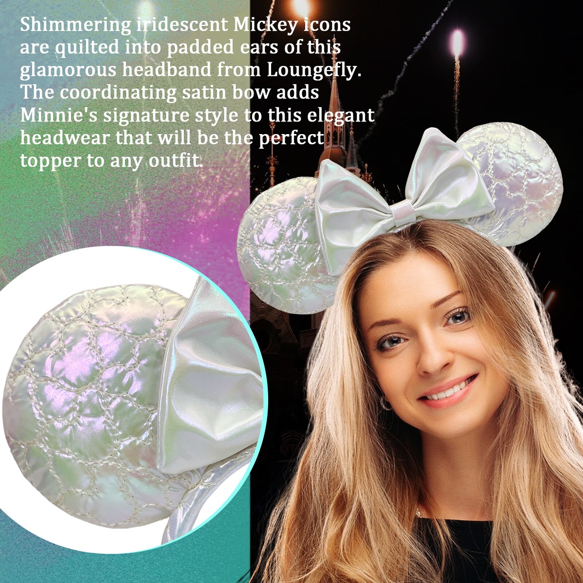 Loungefly Icon Quilted Iridescent Disney* Parks Minnie Mouse 