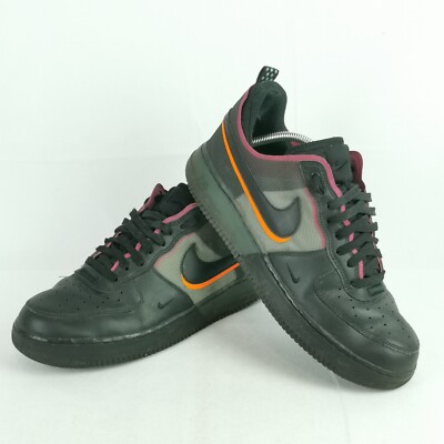 Air Force 1 React Sneaker Herren Größe 10 UK 45 EUR Schwarz Pink Prime