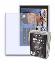 (75) BCW 3 1/2" x 5 1/8" Toploaders 3.5 x 5 Topload Card Holder Index Photos