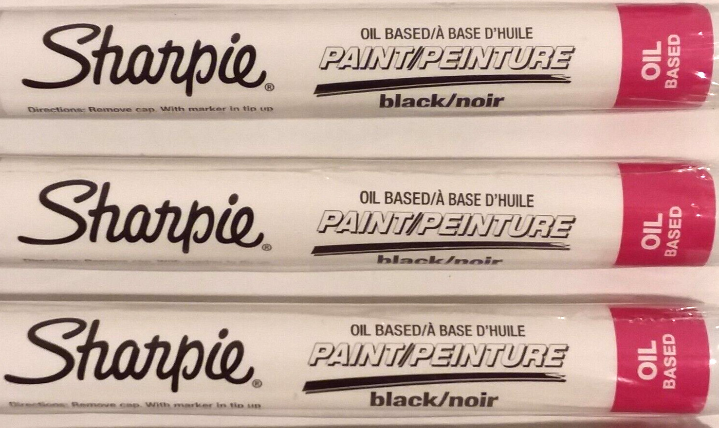 Lot of 6 Sharpie Oil-Based Paint Marker Pens BLACK Extra Fine Point 35526 NEW