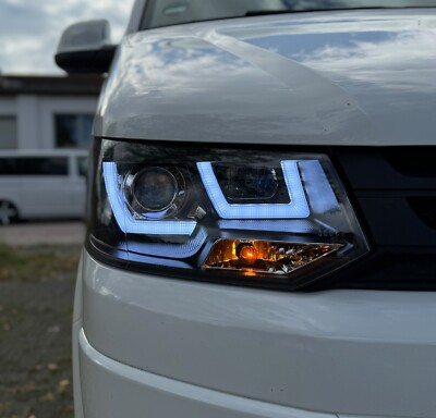 U-Led Scheinwerfer schwarz für VW T5 GP 09-15 Multivan Transporter Caravelle Bus