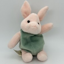 Vintage Gund UK Classic Pooh Plush Piglet 8" Bean Bag Distributed Europe by Gund