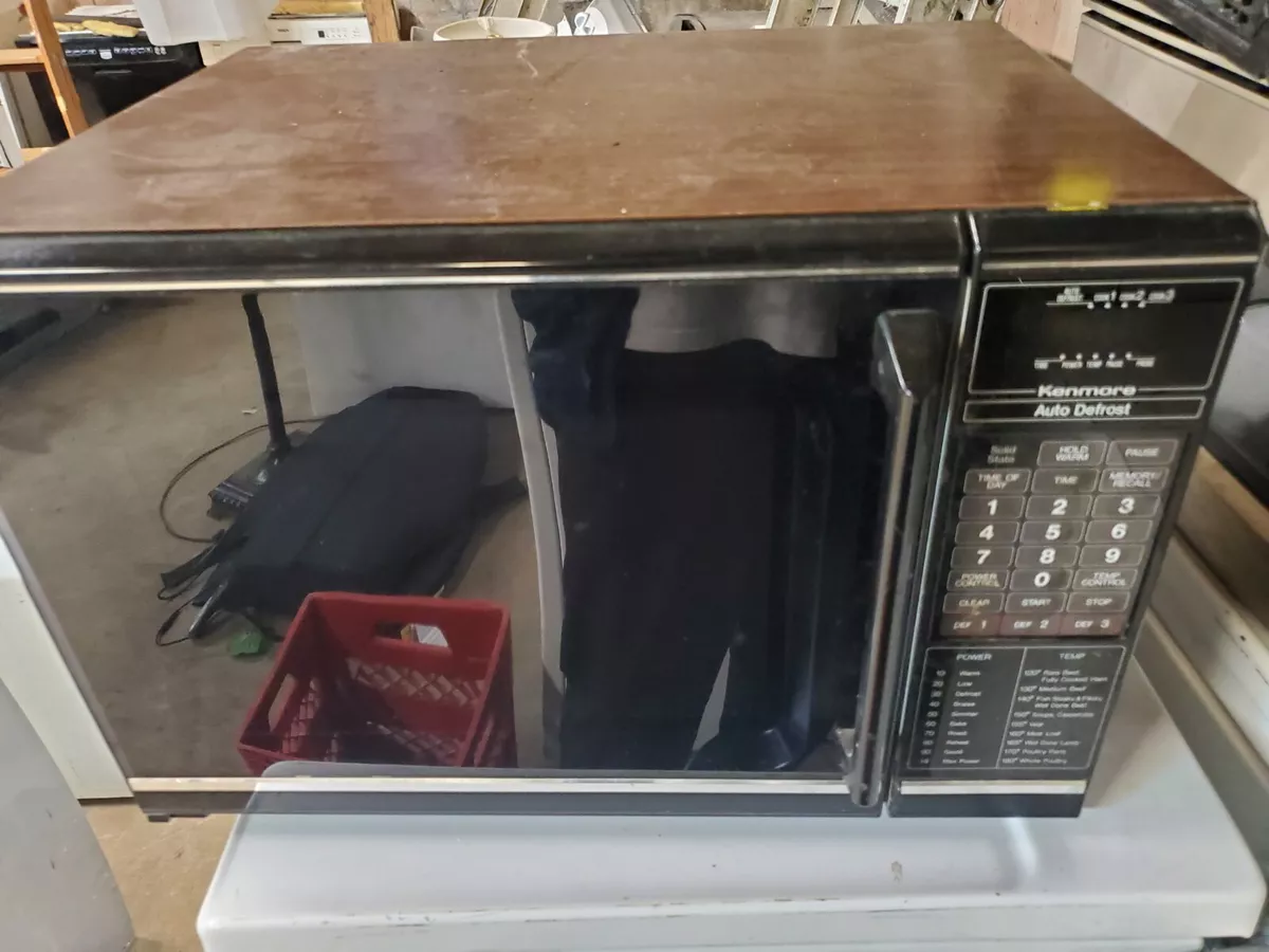 Vintage Large Countertop Kenmore Oven/Microwave # 566.8724980. Woodgrain  Used.