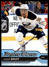 2016-17 Upper Deck Young Guns YG Justin Bailey Rookie Buffalo Sabres #246
