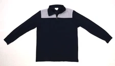 Top It Off Womens 1/4 Zip Black Zebra Stripe Shoulder Long Sleeve Light Jacket L