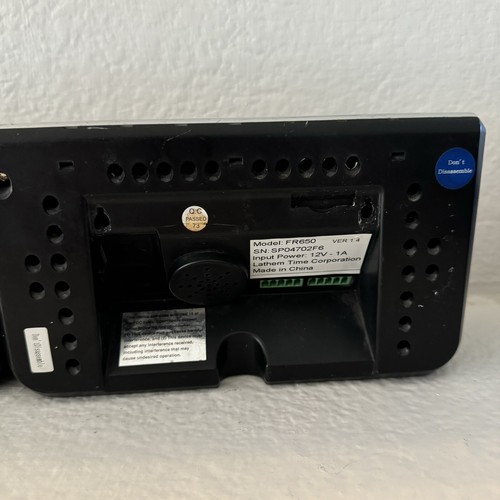 Lot 2 Lathem FaceIN FR650 Face Recognition System Biometric Time Clock *BROKEN* - Picture 9 of 11
