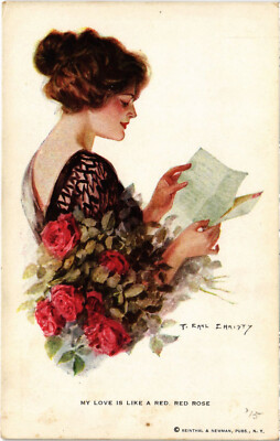 PC ARTIST SIGNED, F. EARL CHRISTY, MY LOVE, Vintage Postcard (b45171)