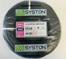 Syston 22 AWG 2/C Stranded Unshielded Security Cable CMR/CL2R 500ft Speed Bag