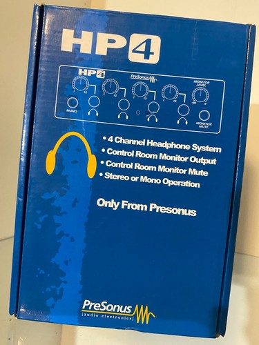 PreSonus HP4 4-Channel Headphone Amplifier - Unused - Open Box with Power Supply