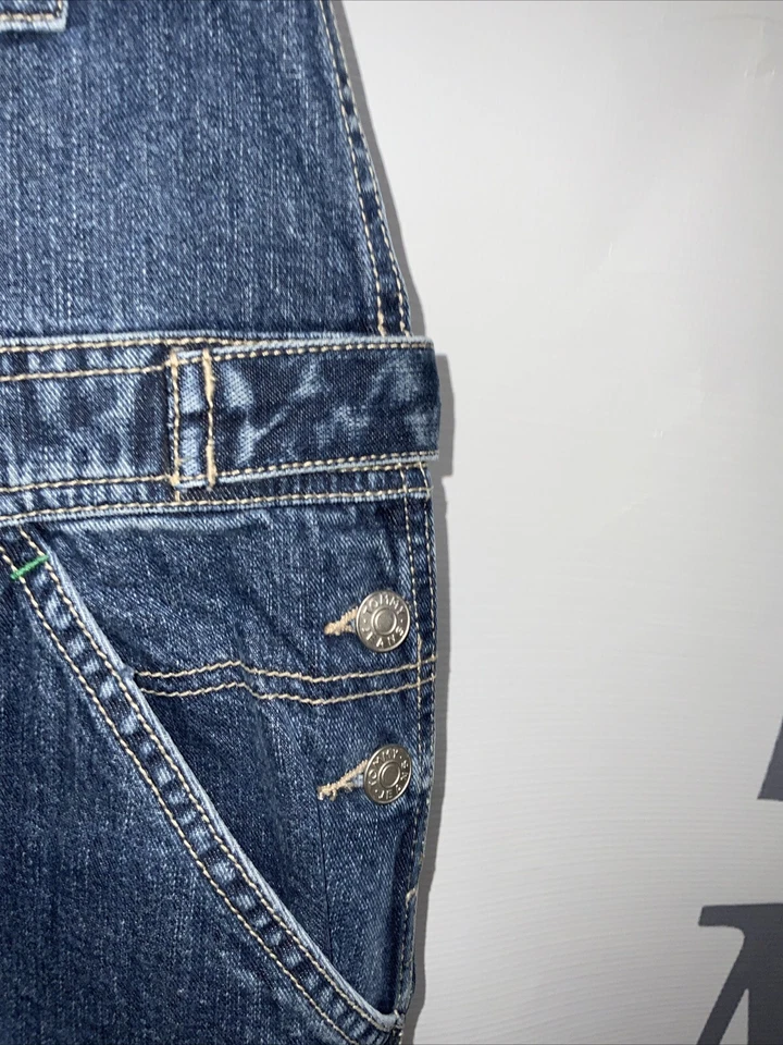 Macacão jeans masculino Tommy Hilfiger carpinteiro tamanho grande. 000081 - Imagem 4 de 4