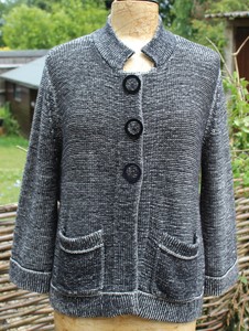 chunky cotton knit cardigan