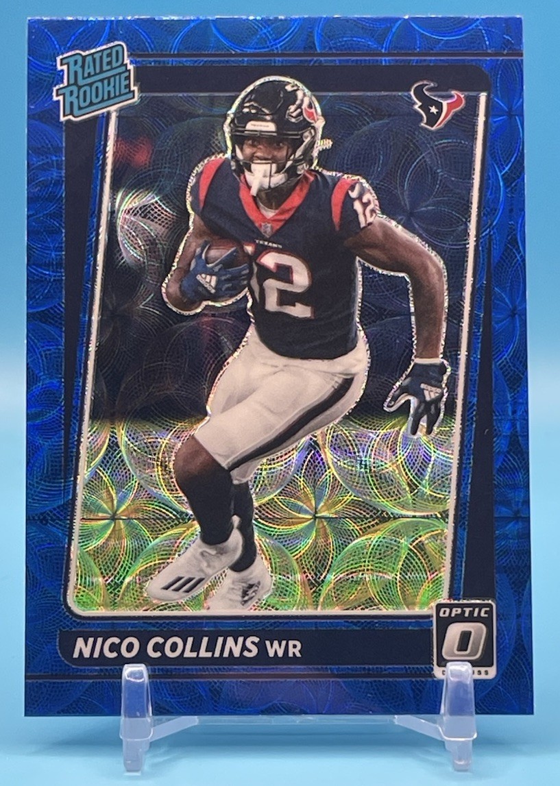 Nico Collins 2021 Donruss Optic - Rated Rookie #230 Blue Scope Prizm (RC) Texans