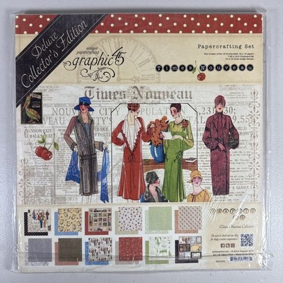 Graphic 45 Deluxe Collector's Edition Times Nouveau 12 x 12 inch Paper Crafts