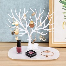Jewelry Display Stand Tray Tree Storage Racks Earrings Necklaces Rings Jewelry