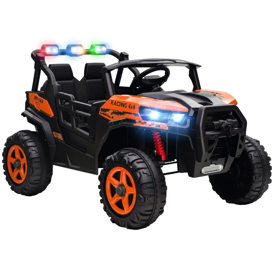 Bobobiy Orange 24V Electric Ride On Car, 2-Seater Electric Car For Kids With Remote, Bluetooth, Soft Start, Suspension Spring, - Image 2