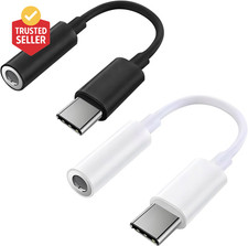 2 Pack USB C to 3.5Mm Headphone Jack Adapter, Hi-Fi DAC Audio Converter with Mic