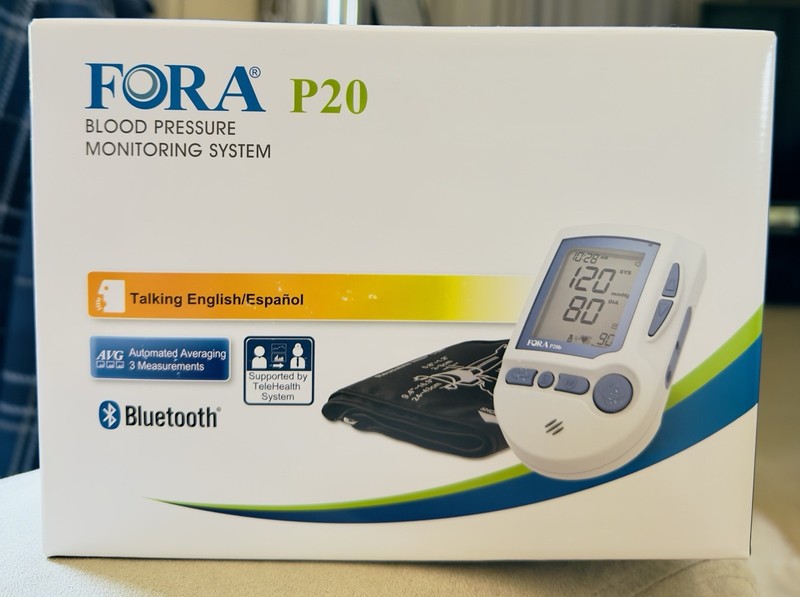FORA P20 Blood Pressure Monitor Bluetooth System w/Case