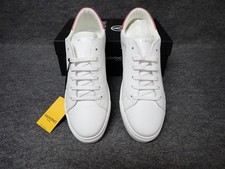NEW Valentino Petra Italian Leather Platform Sneaker White-Pink Womens 6 SS76