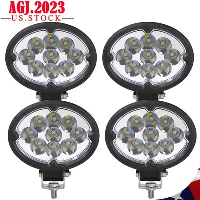 4pcs 27W LED Work Lights Spot Beam Universal for Tractor Suv Atv Rectangle