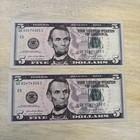 $5 Bills - 4 Uncirculated Five Dollar Bills In Sequential Order — photo 3