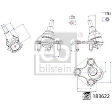 febi bilstein 183622 Traggelenk Führungsgelenk für VW CADDY SBB SBJ SBA SBH