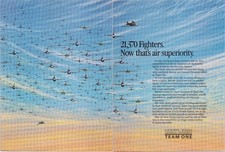 Lockheed Boeing General Dynamics Team One F-117A F-16 Vintage 2pg Print Ad 1989