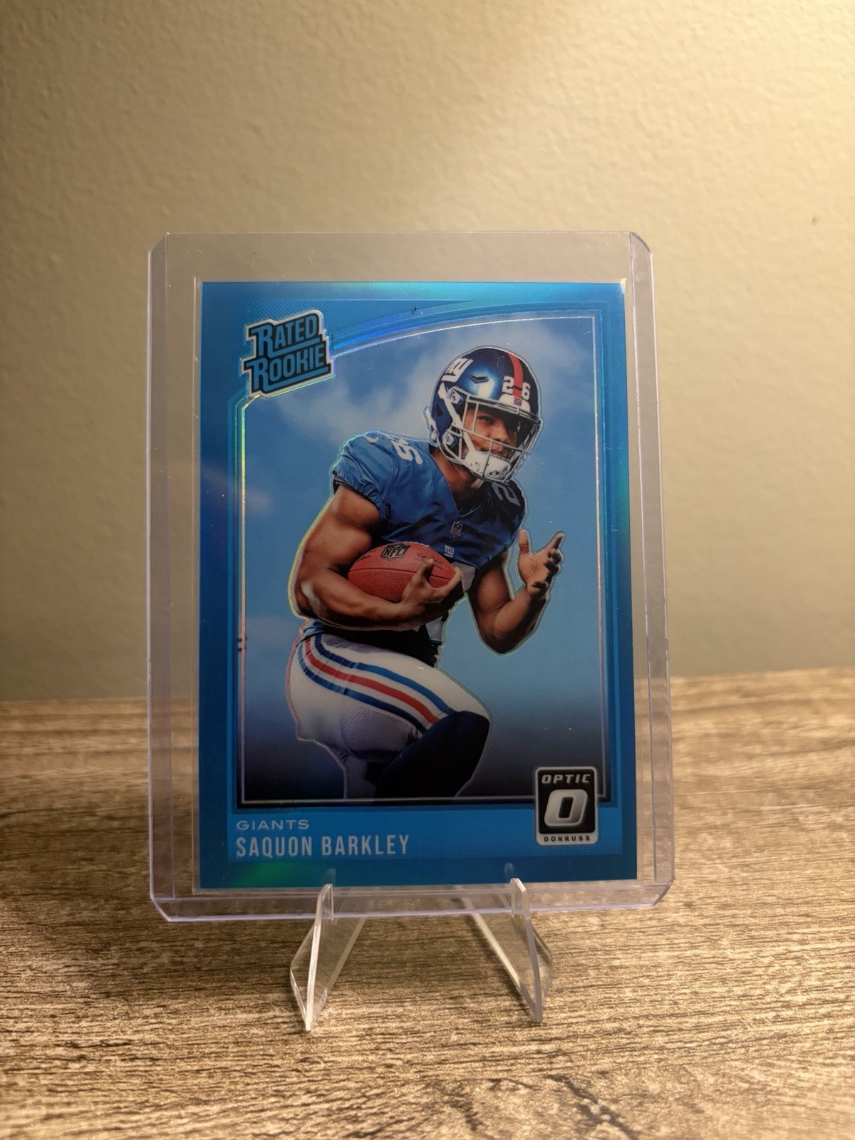 Panini 2018 Donruss Optic Saquon Barkley Rated Rookie Aqua Prizm #156 /299