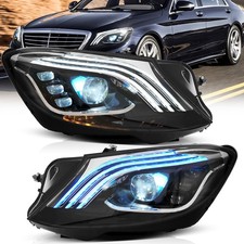 2*VLAND FULL LED Headlight For Mercedez Benz S-Class 2014-17 W/Startup Animation