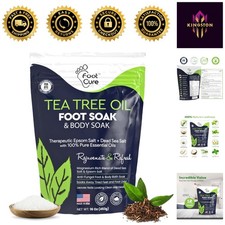 Gentle Tea Tree Oil Foot Soak - Epsom Salt Formula for Sensitive Skin - 16 oz