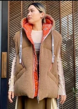 KHRISJOY Padded Jacket Down Vest Camel M Size