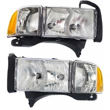 For 1999-2002 Dodge Ram 1500 Headlight Assembly Driver And Passenger Side Pair For 1999-2002 Dodge Ram 1500 Headlight Assembly Driver And Passenger Side Pair