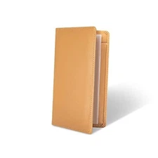  Leather Checkbook Covers for Personal Checkbook, Beige Right Hand Writing